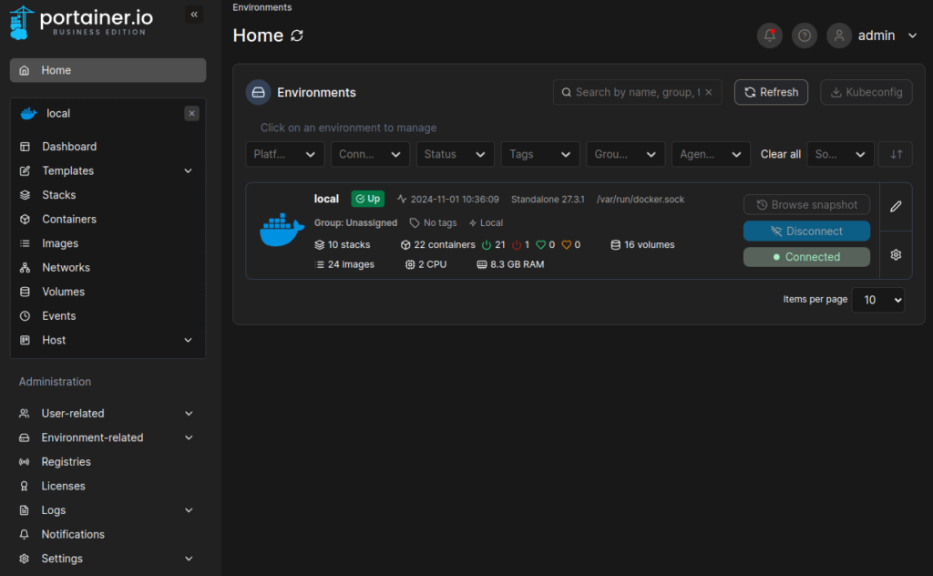 Capture-decran-du-2024-11-01-10-39-40-1024x632 Portainer : une interface gaphique pour gérer ses conteneurs Docker